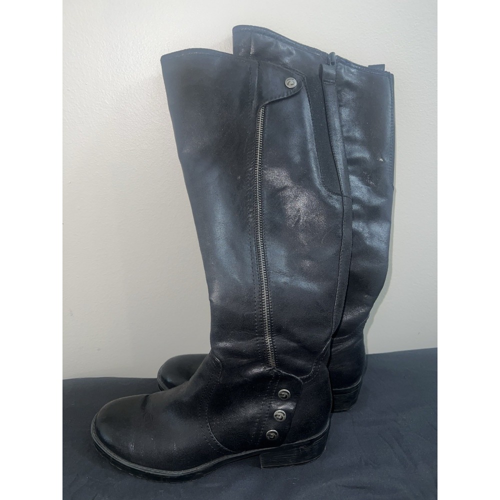 Bare Traps Women's Oria Riding Boots Brown Knee High Buckle Zip Size 8M‎ Fall
